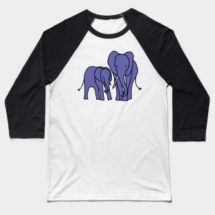 Very Peri Periwinkle Blue Elephants Color of the Year 2022 Baseball T-Shirt